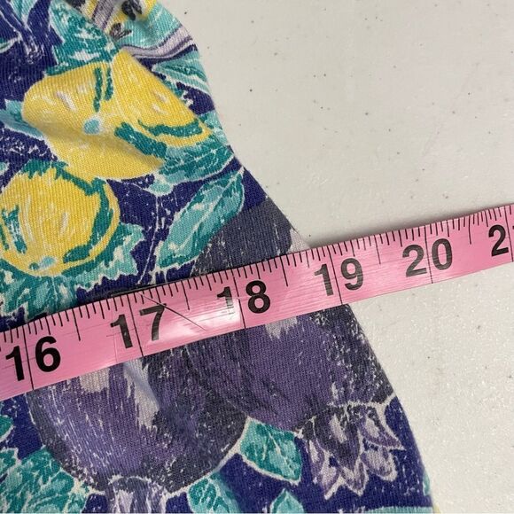 LAURA ASHLEY Vintage Pomegranate Lemons Cotton button up Jumpsuit size small - Picture 11 of 11